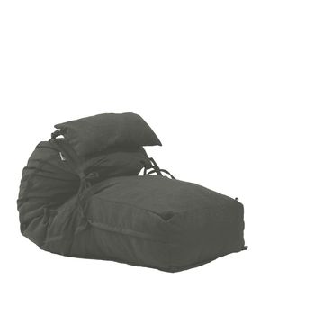 Fotoliu pufrelax yoga minnie + perna - moon grey umplut cu fulgi de burete memory mix