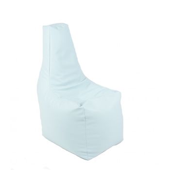 Fotoliu (mediu) sunlounger evo - clear sky (piele ecologica) umplut cu perle polistiren (fotoliu para marca pufrelax)