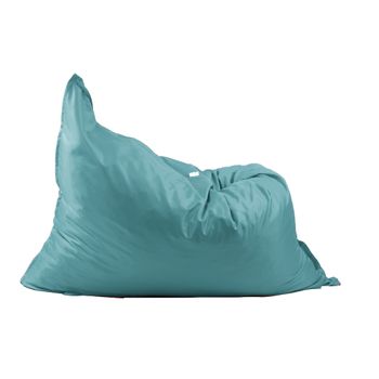 Fotoliu tip perna magic pillow xxl, panama turcoaz pretabil si la exterior umplut cu fulgi de burete memory mix