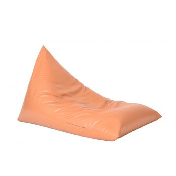 Fotoliu (mediu) kudos - caramel (piele ecologica) umplut cu perle polistiren (fotoliu sac marca pufrelax)