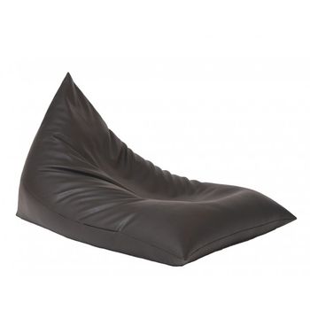 Fotoliu (mediu) kudos - black (piele ecologica) umplut cu perle polistiren (fotoliu sac marca pufrelax)