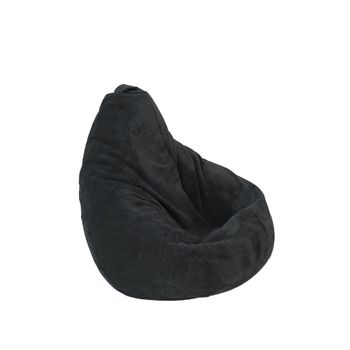 Fotoliu pufrelax tip sac nirvana hobbit textil, black velvet ,husa detasabila,umplut cu perle polistiren