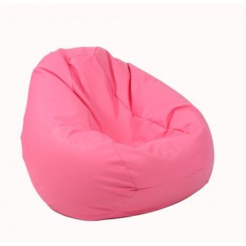 Fotoliu pufrelax tip sac nirvana gigant piele ecologica, pink, umplut cu perle polistiren