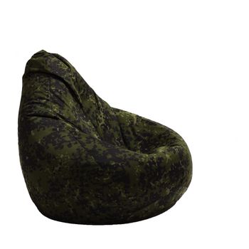Fotoliu pufrelax tip sac nirvana hobbit textil,army camouflage,husa detasabila,umplut cu perle polistiren