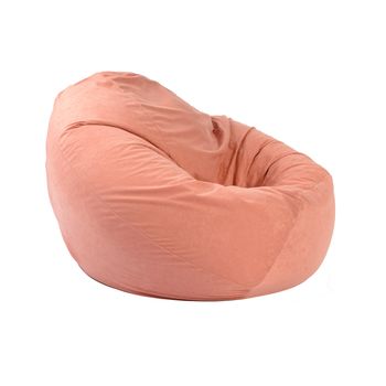 Fotoliu pufrelax nirvana gigant ( textil), salmon cu husa detasabila textila, umplut cu perle polistiren