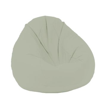 Fotoliu pufrelax tip sac nirvana gigant teteron, crem, pretabil si la exterior, husa detasabila, cu perle polistiren