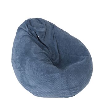 Fotoliu pufrelax tip sac nirvana gigant textil, dusty blue, husa detasabila, umplut cu perle polistiren