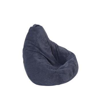 Fotoliu pufelax beanbag pentru copii,4-14 ani, nirvana light textil, dusty blue, husa detasabila, umplut cu per
