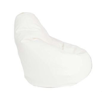 Fotoliu pufrelax tip sac nirvana grande poliuretan, white , umplut cu perle polistiren