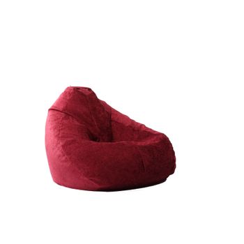 Fotoliu pufrelax tip sac nirvana grande textil, sour cherry , husa detasabila, umplut cu perle polistiren