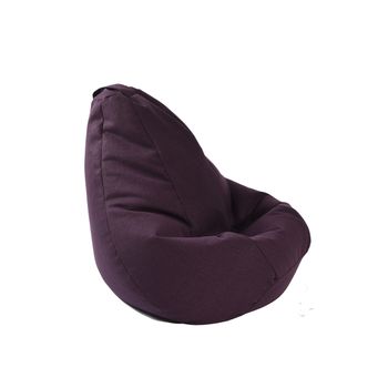 Fotoliu pufrelax tip sac nirvana hobbit textil, fancy purple, husa detasabila, umplut cu perle polistiren
