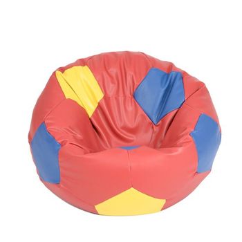 Fotoliu (mediu) minge telstar xl - hai romania (piele eco) umplut cu perle polistiren (fotoliu minge marca pufrelax)