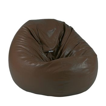 Fotoliu (mediu) relaxo xl - chocolate (piele eco) umplut cu perle polistiren (beanbag marca pufrelax)