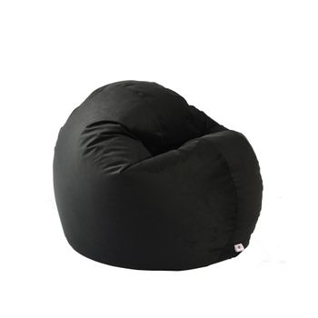 Fotoliu pufrelax relaxo xl ( textil), black velvet cu husa detasabila textila, umplut cu perle polistiren