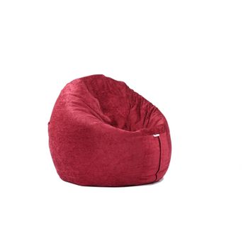 Fotoliu pufrelax relaxo xl ( rustic), sour cherry cu husa detasabila textila, umplut cu perle polistiren