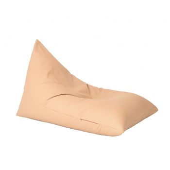 Fotoliu (mediu) kudos - nude (piele ecologica) umplut cu perle polistiren (fotoliu sac marca pufrelax)