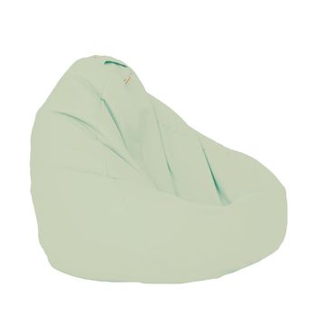 Fotoliu pufrelax tip sac nirvana grande teteron, cream , pretabil si la exterior, husa detasabila, cu perle polistiren