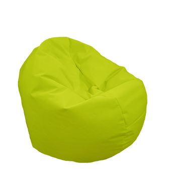 Fotoliu mediu, relaxo xl - green neon , pretabil si la exterior, umplut cu perle polistiren,