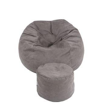Fotoliu king size xl cu otoman, serendibit gama plush honey umplut cu fulgi de burete memory mix