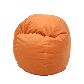 Fotoliu (mare) king size orange husa detasabila, transformabil in pat, , cu fulgi de burete memory mix,