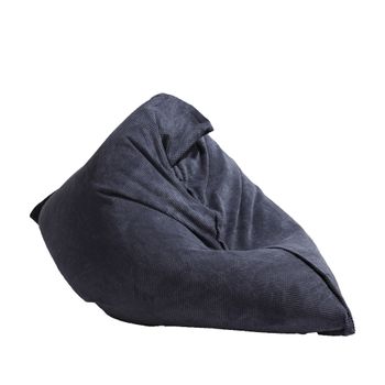 Fotoliu tip perna magic pillow - dusty blue (gama plush honey) cu husa detasabila textila, umplut cu perle polistiren
