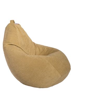 Fotoliu pufrelax tip sac nirvana hobbit textil, light olive , husa detasabila, umplut cu perle polistiren