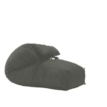 Fotoliu pufrelax yoga l + perna - moon grey umplut cu fulgi de burete memory mix