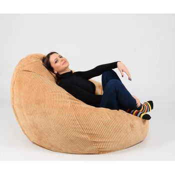 Fotoliu pufrelax tip sac nirvana gigant textil, sunrise, umplut cu perle polistiren