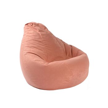 Fotoliu pufrelax tip sac nirvana hobbit textil, salmon, husa detasabila, umplut cu perle polistiren