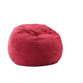 Fotoliu pufrelax king size xl, sour cherry, rustic, mare, umplut cu fulgi de burete memory mix