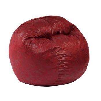 Fotoliu pufrelax mediu-mare, matusalem, cranberry, textil, umplut cu fulgi de burete memory mix