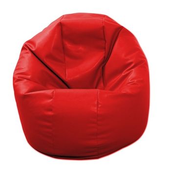 Fotoliu pentru copii (2-14 ani) relaxo - bloody red (piele eco) umplut cu perle polistiren (beanbag marca pufrelax)