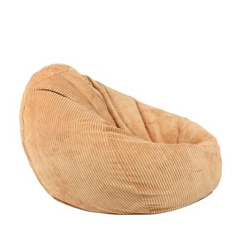 Fotoliu pufrelax tip sac nirvana gigant textil, honey, husa detasabila, umplut cu perle polistiren
