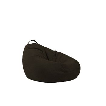 Fotoliu pufrelax tip sac nirvana gigant textil, dark chocolate, umplut cu perle polistiren