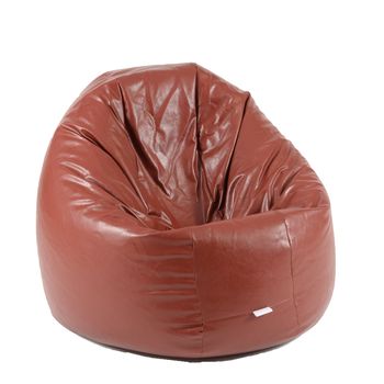 Fotoliu (mic) relaxo - chocolate (piele eco) umplut cu perle polistiren (beanbag marca pufrelax)