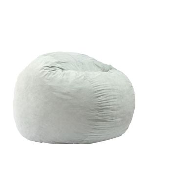 Fotoliu pufrelax king size - light mint umplut cu fulgi de burete memory mix