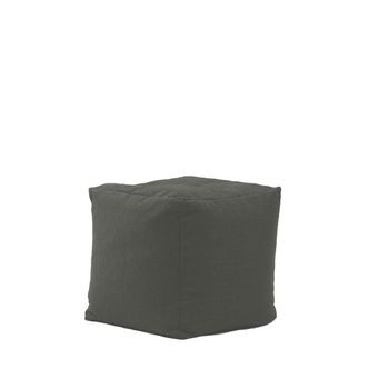 Fotoliu pufrelax taburet cub xl - moon grey cu husa detasabila textila, umplut cu perle polistiren