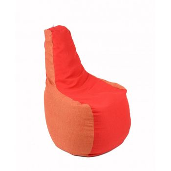 Fotoliu (mediu) sunlounger - savana red & orange (gama savana) cu perle polistiren (fotoliu para )