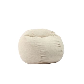Fotoliu pufrelax matusalem - beige brulee ( rustic) umplut cu fulgi de burete memory mix