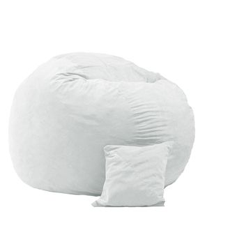 Fotoliu pufrelax king size + perna decorativa - rainy day umplut cu fulgi de burete memory mix®