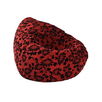 Fotoliu pufrelax tip sac nirvana grande textil, poppy , husa detasabila, umplut cu perle polistiren