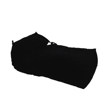 Fotoliu pufrelax yoga xl - teteron black (pretabil si la exterior) umplut cu fulgi de burete memory mix®