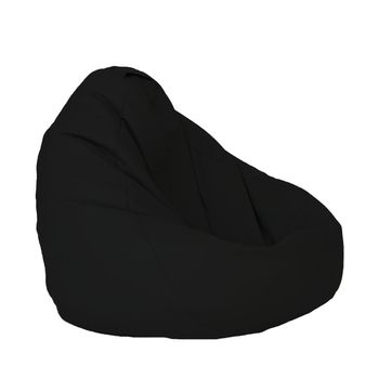 Fotoliu pufrelax tip sac nirvana grande teteron, black, pretabil si la exterior, husa detasabila, cu perle polistiren