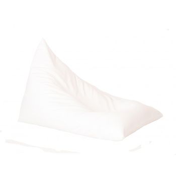 Fotoliu (mediu) kudos - white ( pu) umplut cu perle polistiren (fotoliu sac marca pufrelax)