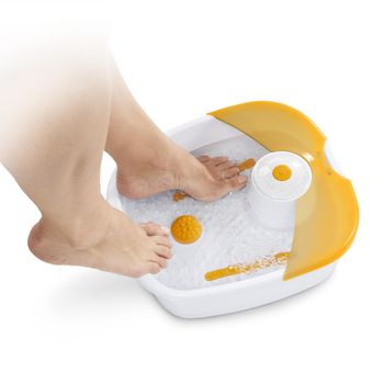 Aparat de masaj pentru picioare medisana fs 881 88380, alb/portocaliu