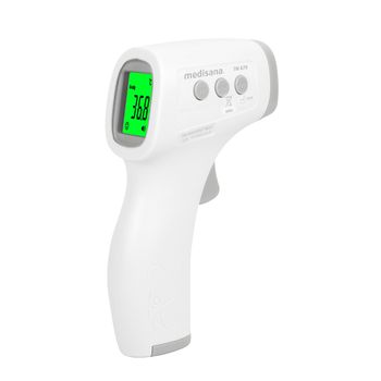 Termometru cu infrarosu Medisana TM A79 99663, Display LCD, Alarma vizuala si acustia, Oprire automata, Alb elefant.ro