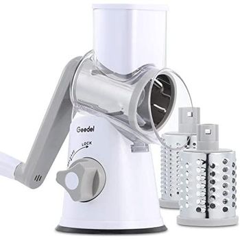 Razatoare cu tambur 3 in 1 mediashop livington sumo slicer 3614, 3 tamburi interschimbabili, alb