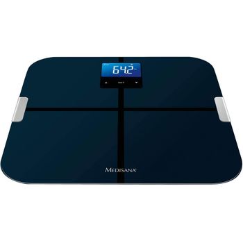 Cantar cu analizator corporal medisana 40423 bs-440, 5 functii, bluetooth,ecran lcd, 8 memorii, 180 kg, bluetooth, oprire automata, negru