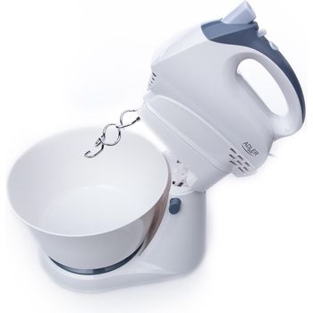 Mixer cu bol adler ad4202, 300w, 5 viteze, alb