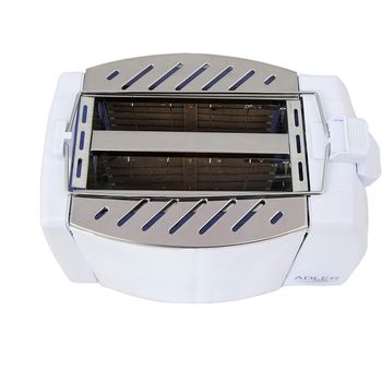 Prajitor de paine adler ad 33, 750 w, 2 felii, grad de rumenire variabil, alb